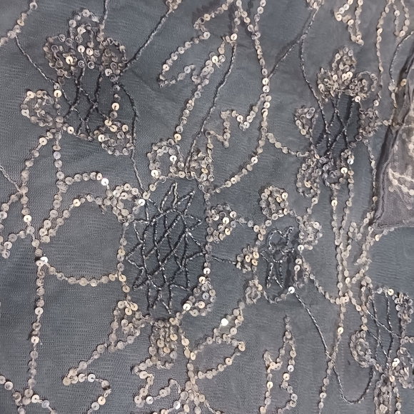 Polo Ralph Lauren Tulle Beaded Sequin Mock Wrap Midi Skirt - Picture 4 of 10